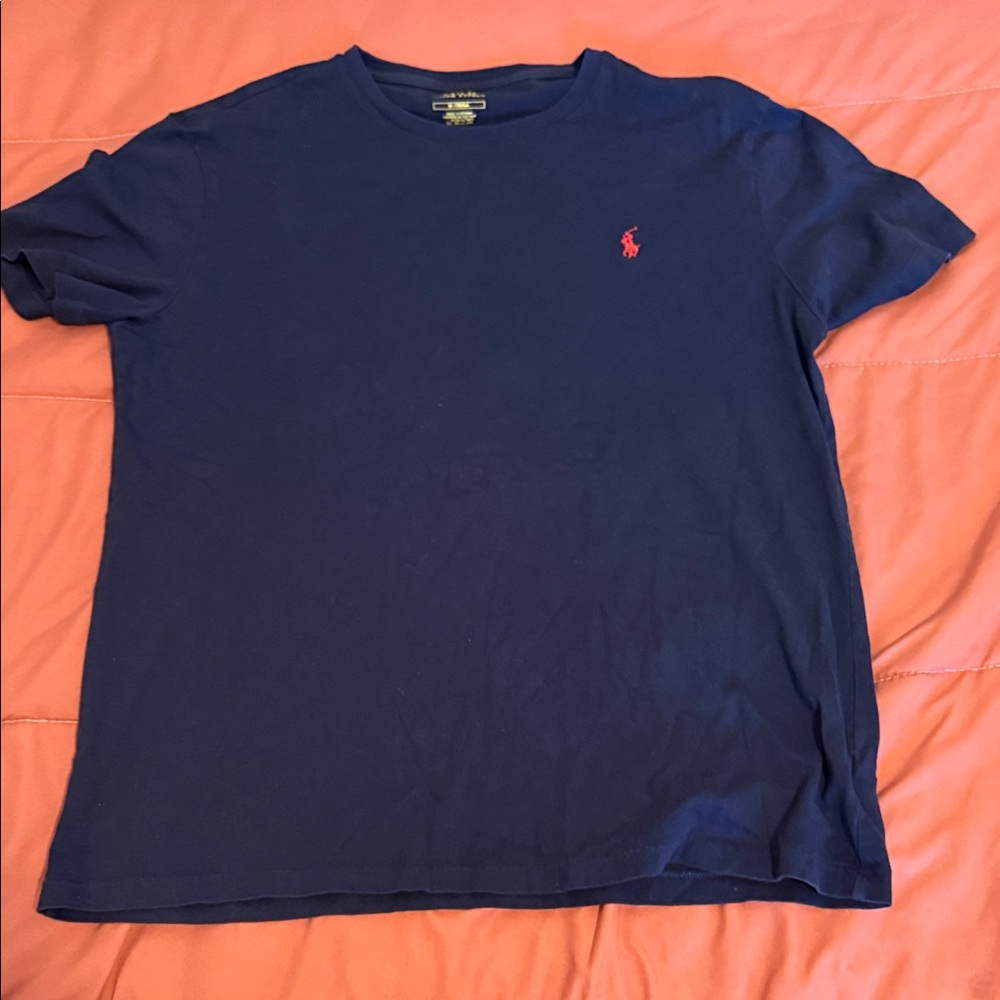 Polo by Ralph Lauren Navy Short-Sleeve Crewneck T-Shirt with Red Pony